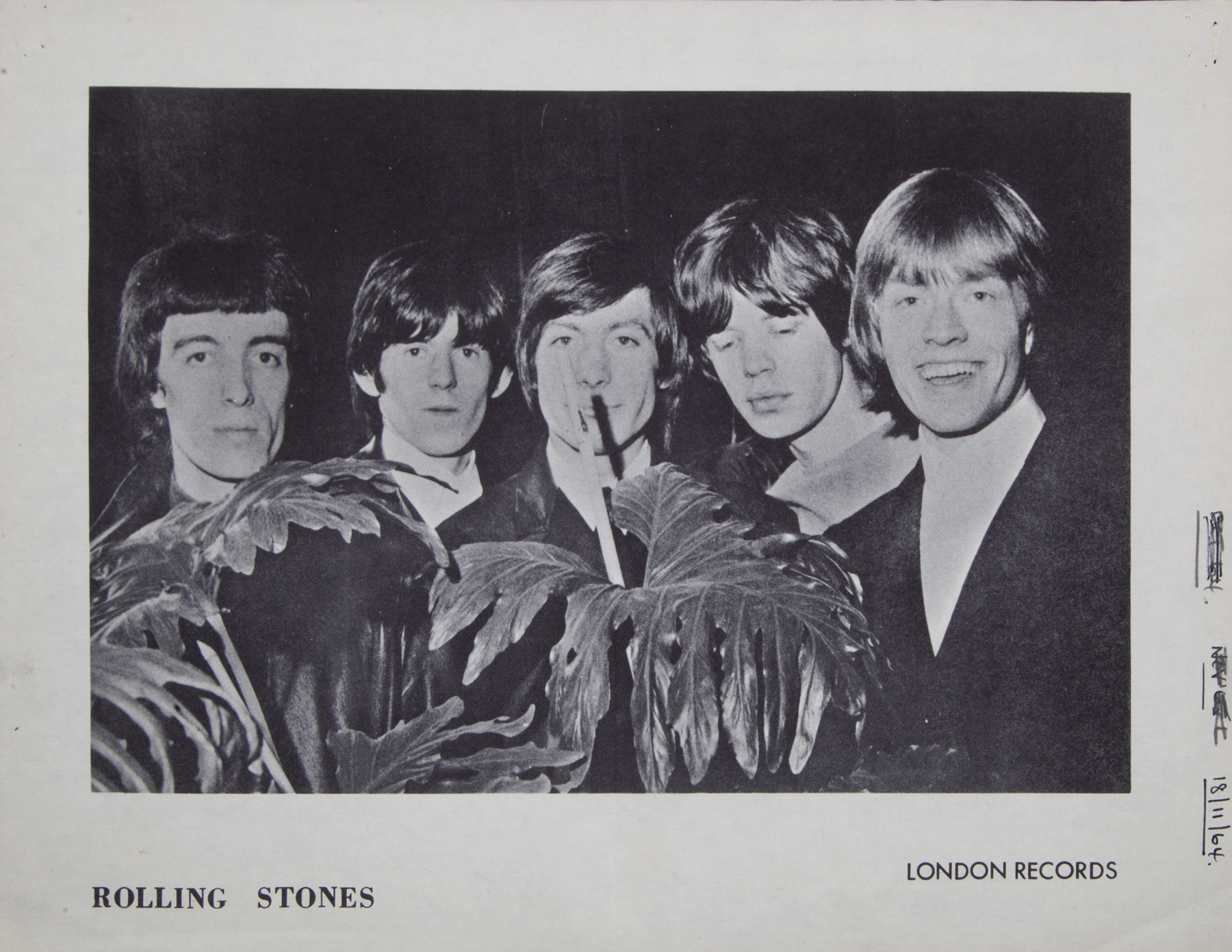 BILL WYMAN 1964 ROLLING STONES PUBLICITY PHOTO