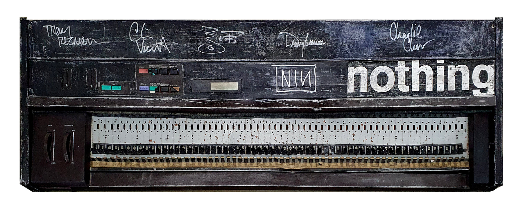 NINE INCH NAILS STAGE USED AND SIGNED SYNTHESIZER