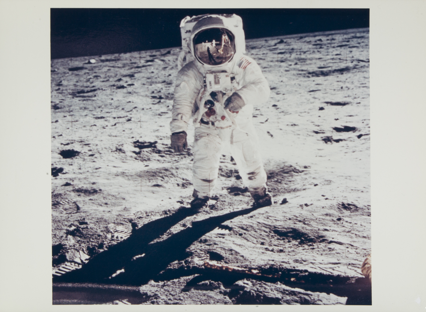 NASA APOLLO 11 BUZZ ALDRIN MOON VISOR REFLECTION PHOTOGRAPH
