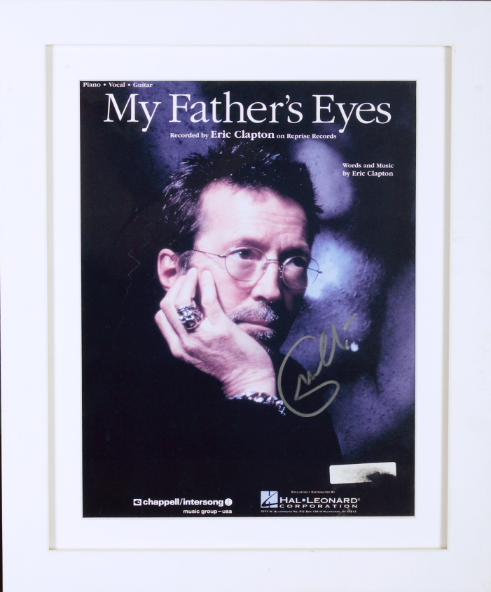 ERIC CLAPTON SIGNED SHEET MUSIC