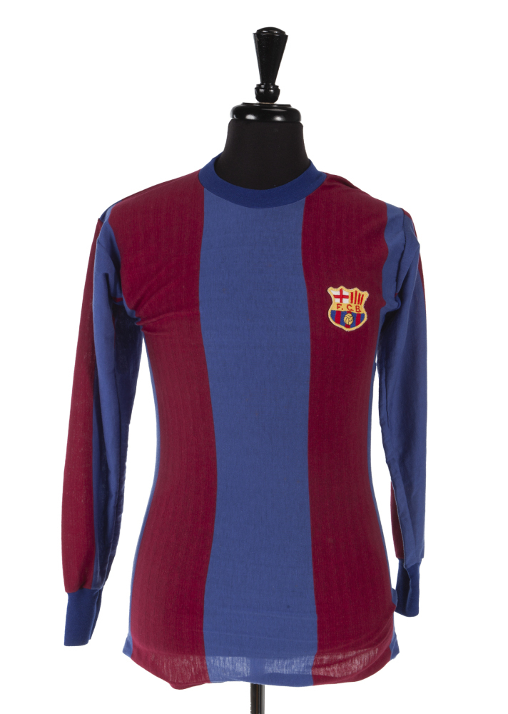 JOHAN CRUYFF FC BARCELONA MATCH WORN AND SIGNED JERSEY