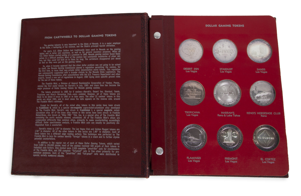 値下げ❗️ヴァチカン1963年銀貨&1965年 銅貨セットオリジナルケース付 1965 SET OF SILVER NEVADA GAMING TOKEN PROOFS FROM FRANKLIN MINT