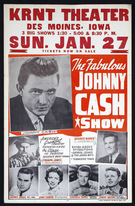 JOHNNY CASH ORIGINAL CONCERT POSTER