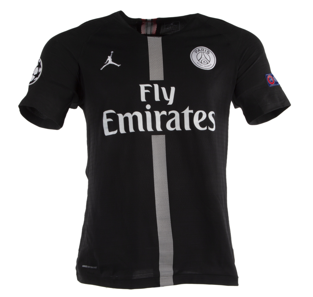 KYLIAN MBAPPE 2018-19 CHAMPIONS LEAGUE MATCH WORN UNWASHED PSG SHIRT