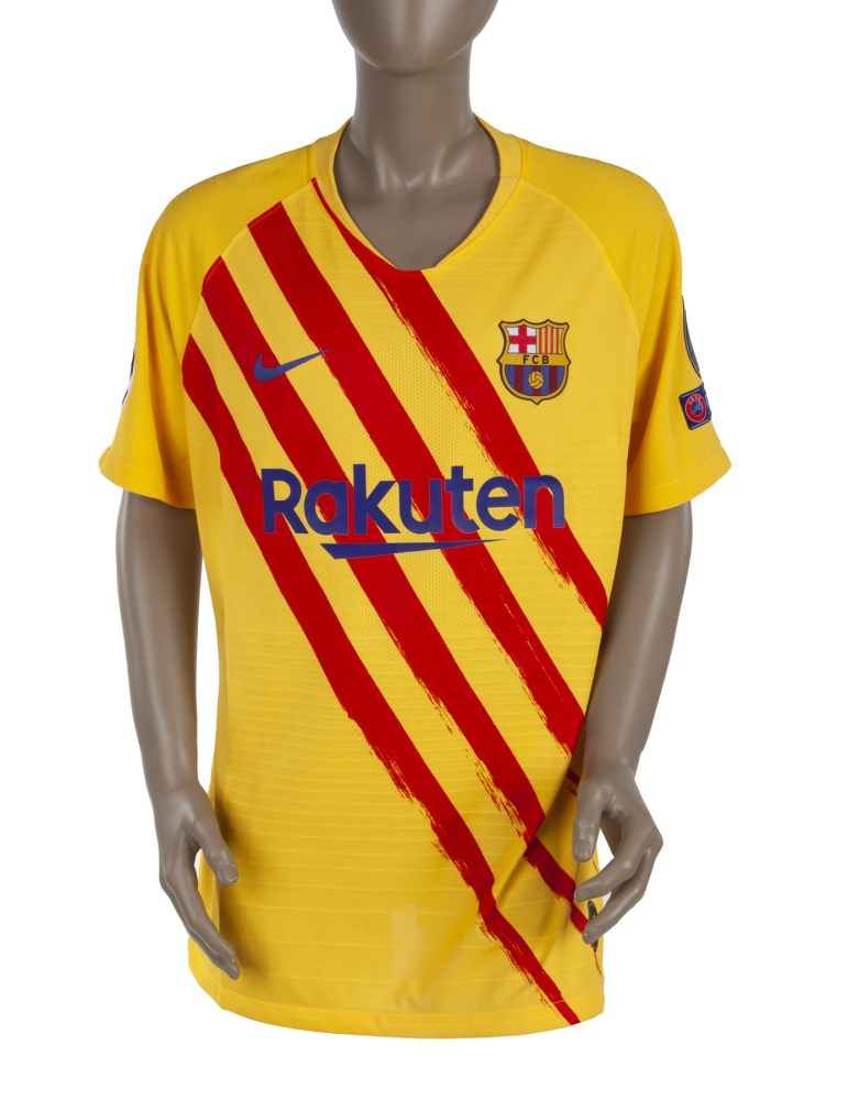 LIONEL MESSI SIGNED 2020-21 CHAMPIONS LEAGUE MATCH WORN FC