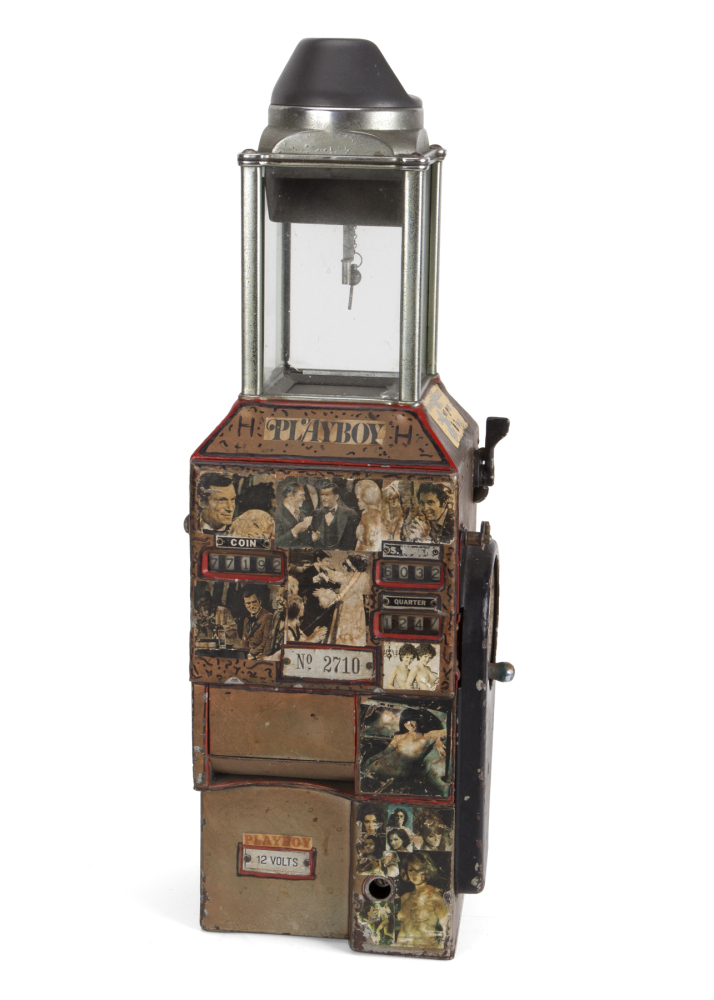 HUGH HEFNER VINTAGE COIN-OPERATED BUS FARE MACHINE
