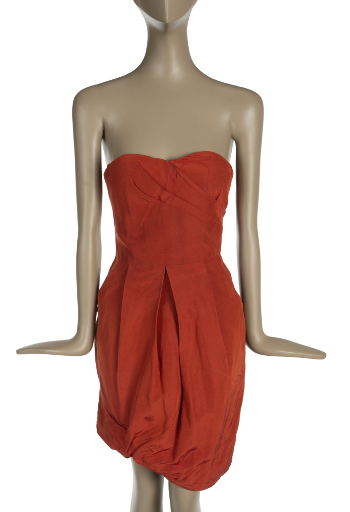 strapless open back dress PIPPA MINI DRESS