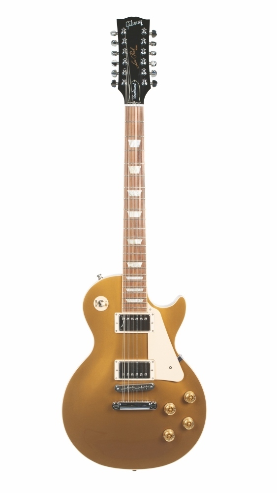RUSH: ALEX LIFESON 2012 GIBSON LES PAUL GOLD TOP 12 STRING