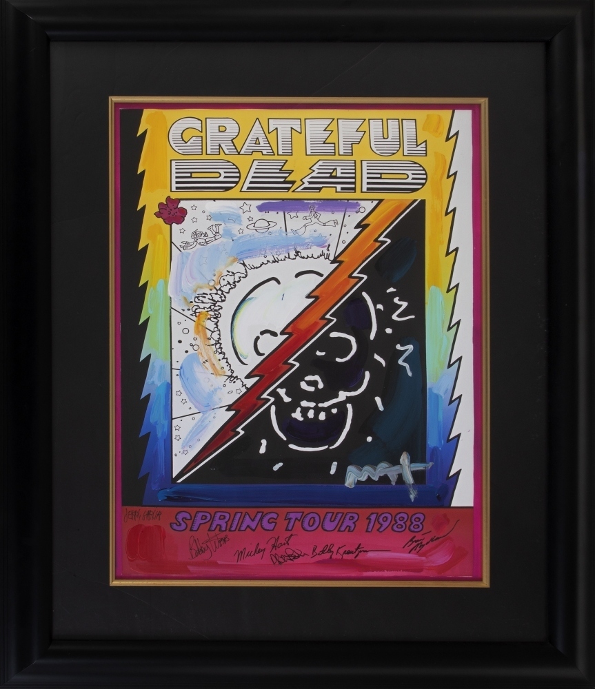 THE GRATEFUL DEAD: BAND-SIGNED SPRING CONCERT TOUR ARTWORK BY