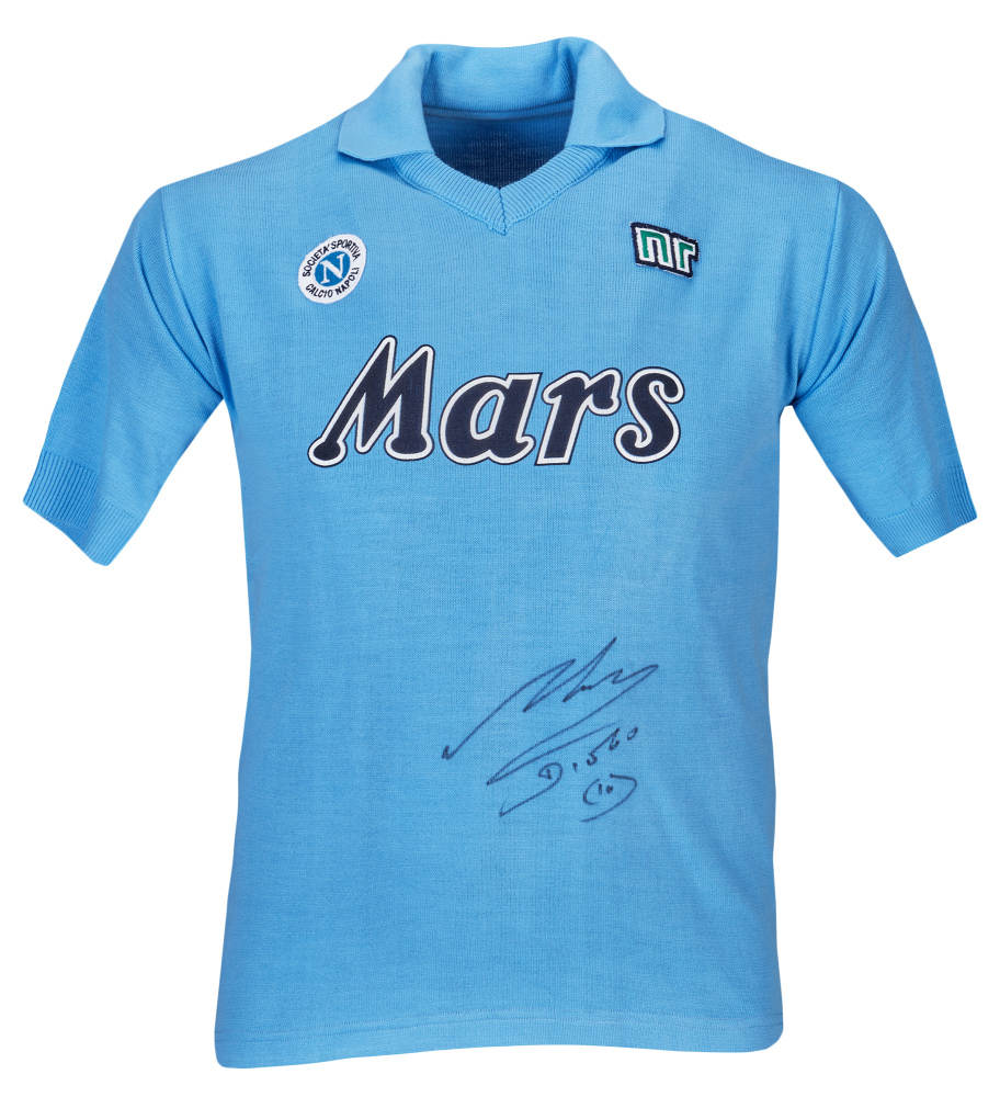DIEGO MARADONA SIGNED NAPOLI JERSEY