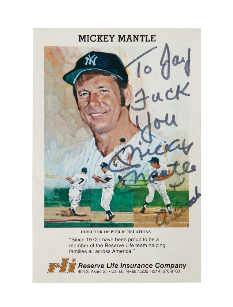 MICKEY MANTLE SIGNED 
