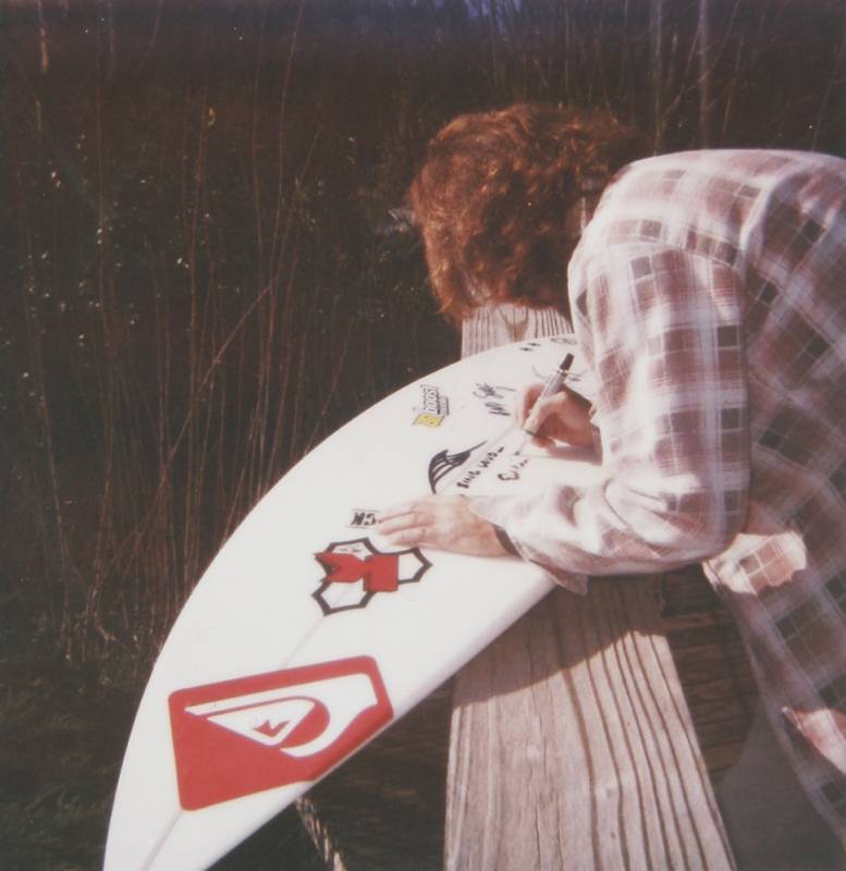 KELLY SLATER USED AND SIGNED SURFBOARD