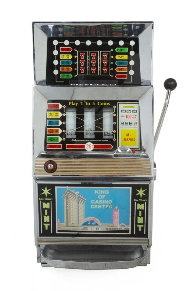 Electro Slot 1980 BALLY ELECTRO-MECHANICAL 25-CENT SLOT MACHINE FROM DELL WEBB'S THE ...