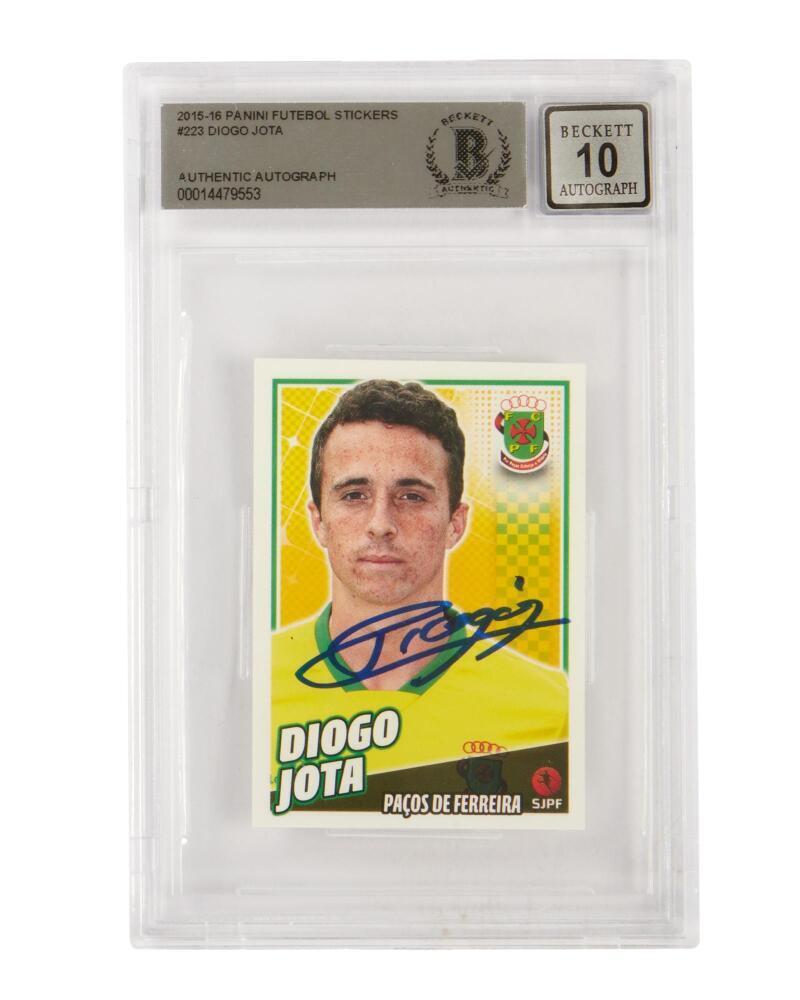 DIOGO JOTA: SIGNED 2015-16 PANINI FUTEBOL STICKERS #223 CARD