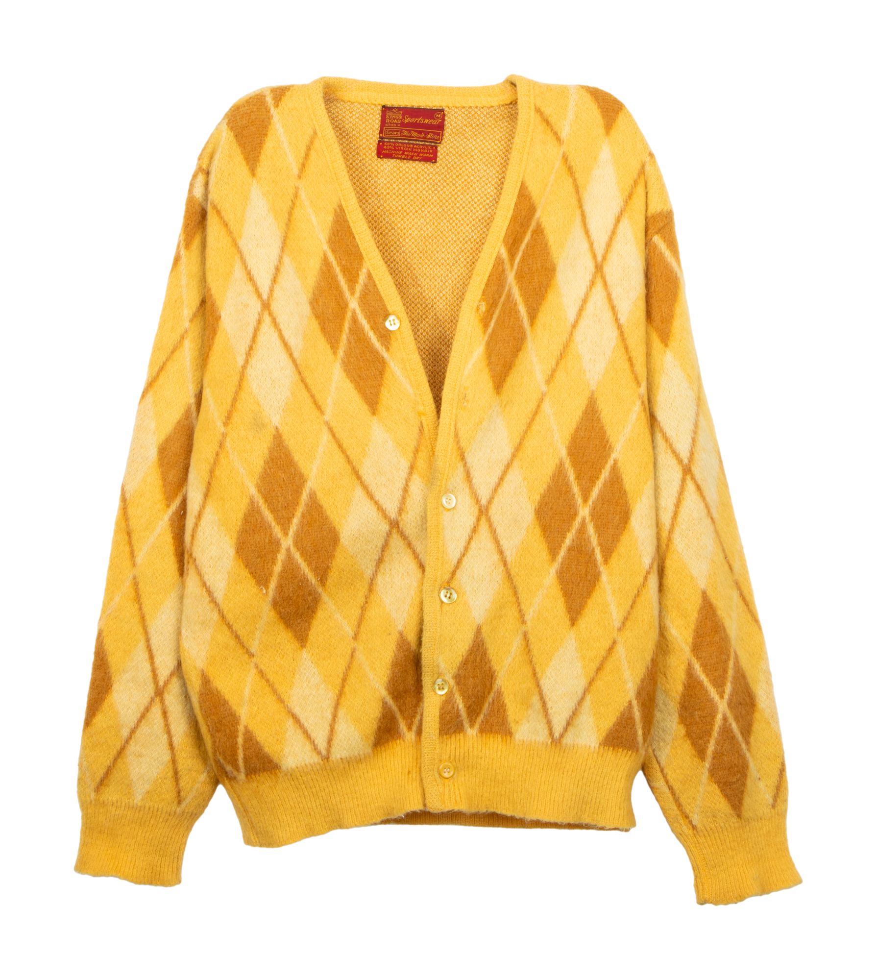NIRVANA | KURT COBAIN OWNED AND WORN ARGYLE CARDIGAN
