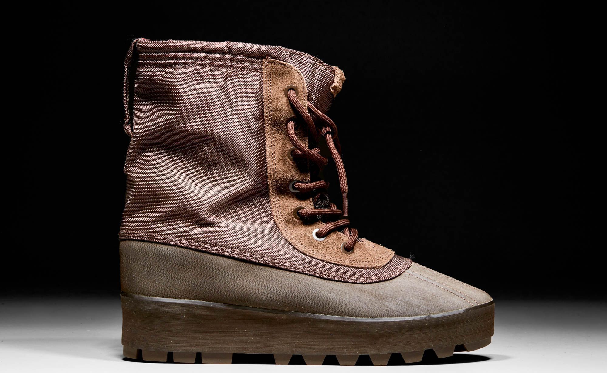 dark brown yeezy boots