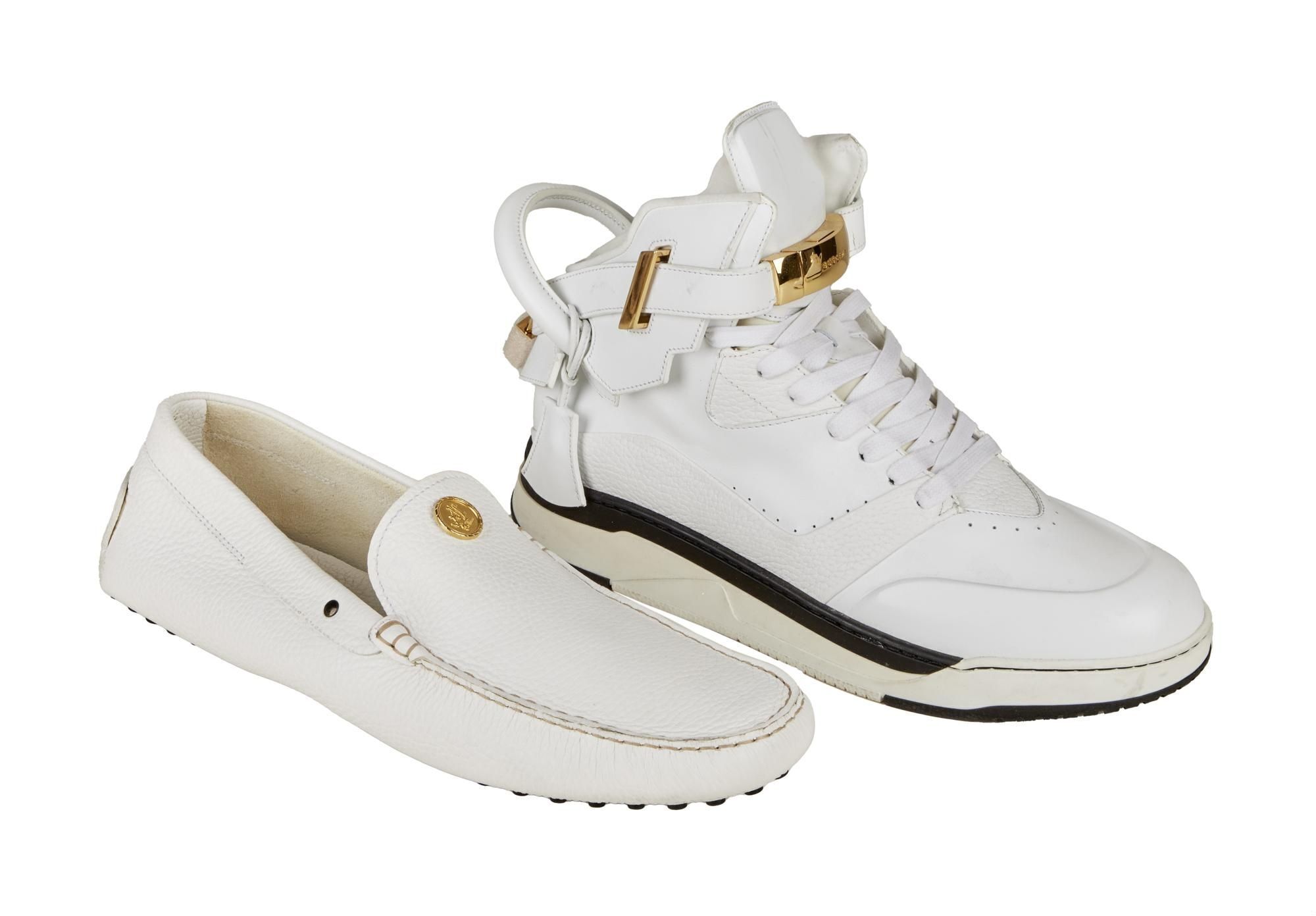 Buscemi White Slip-On Loafers BUSCEMI COSMO LEATHER LOAFER main image 4