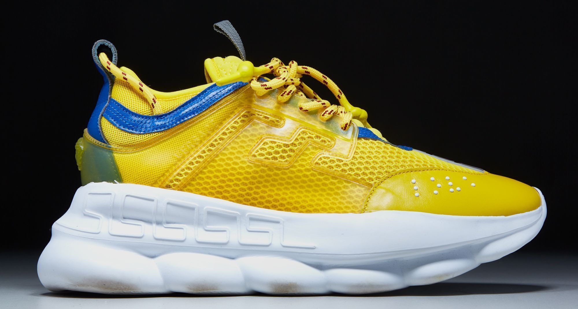 VERSACE Chain Reaction スニーカー ブルー イエロー Rick Ross | Versace Chain Reaction 