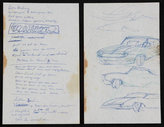 ALICE COOPER HANDWRITTEN LYRICS
