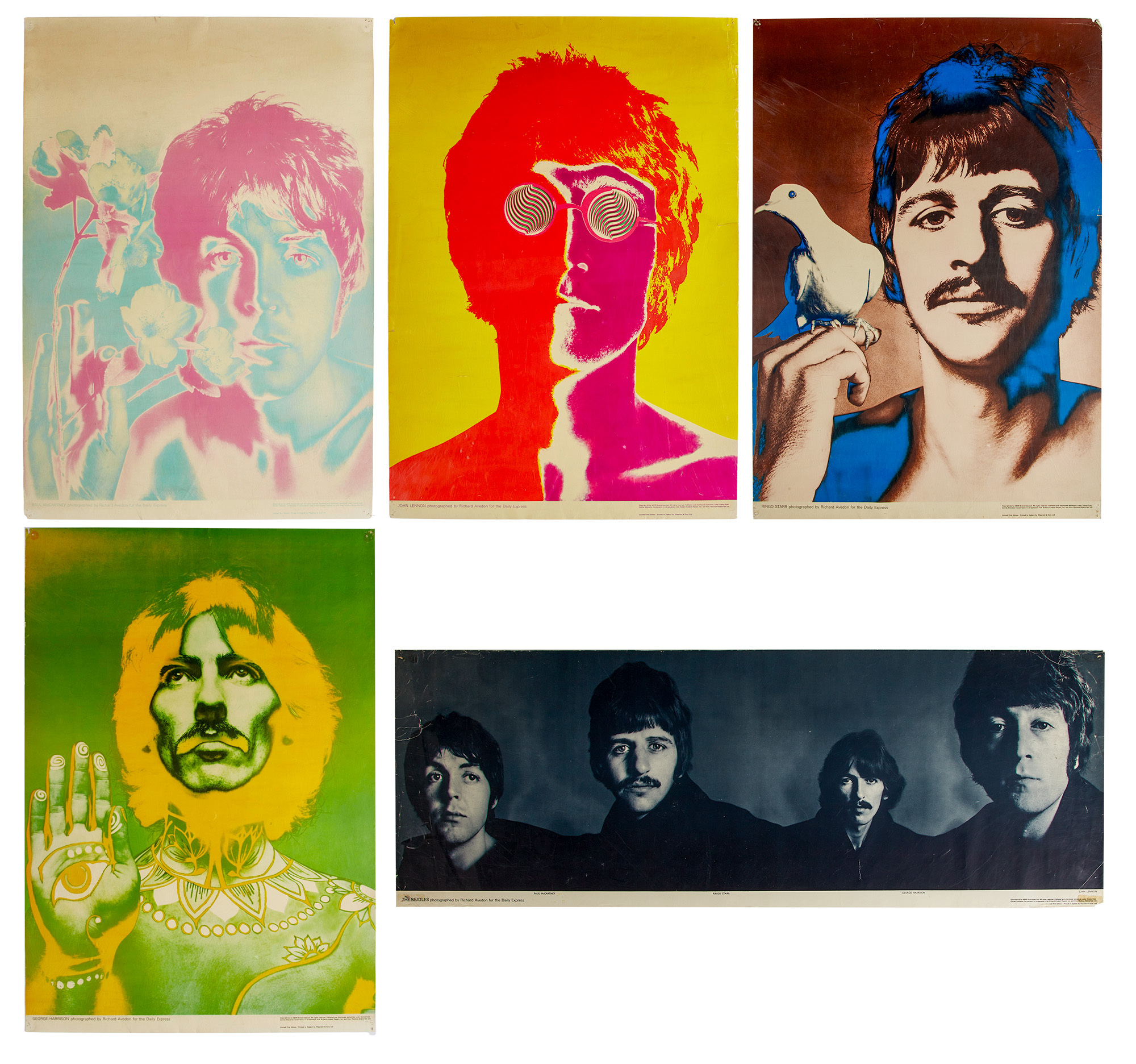 THE BEATLES | 1968 RICHARD AVEDON PSYCHEDELIC POSTERS