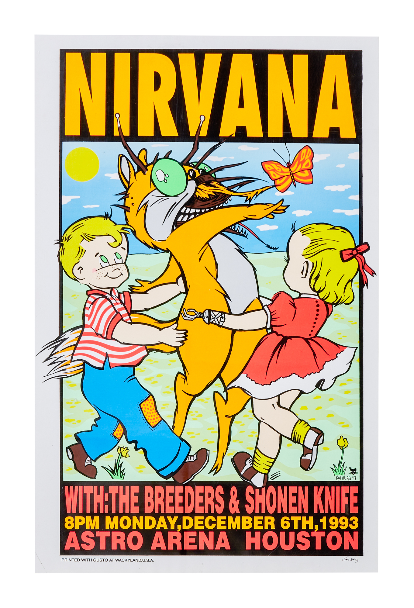 NIRVANA | 1993 HOUSTON ASTRO ARENA CONCERT POSTER