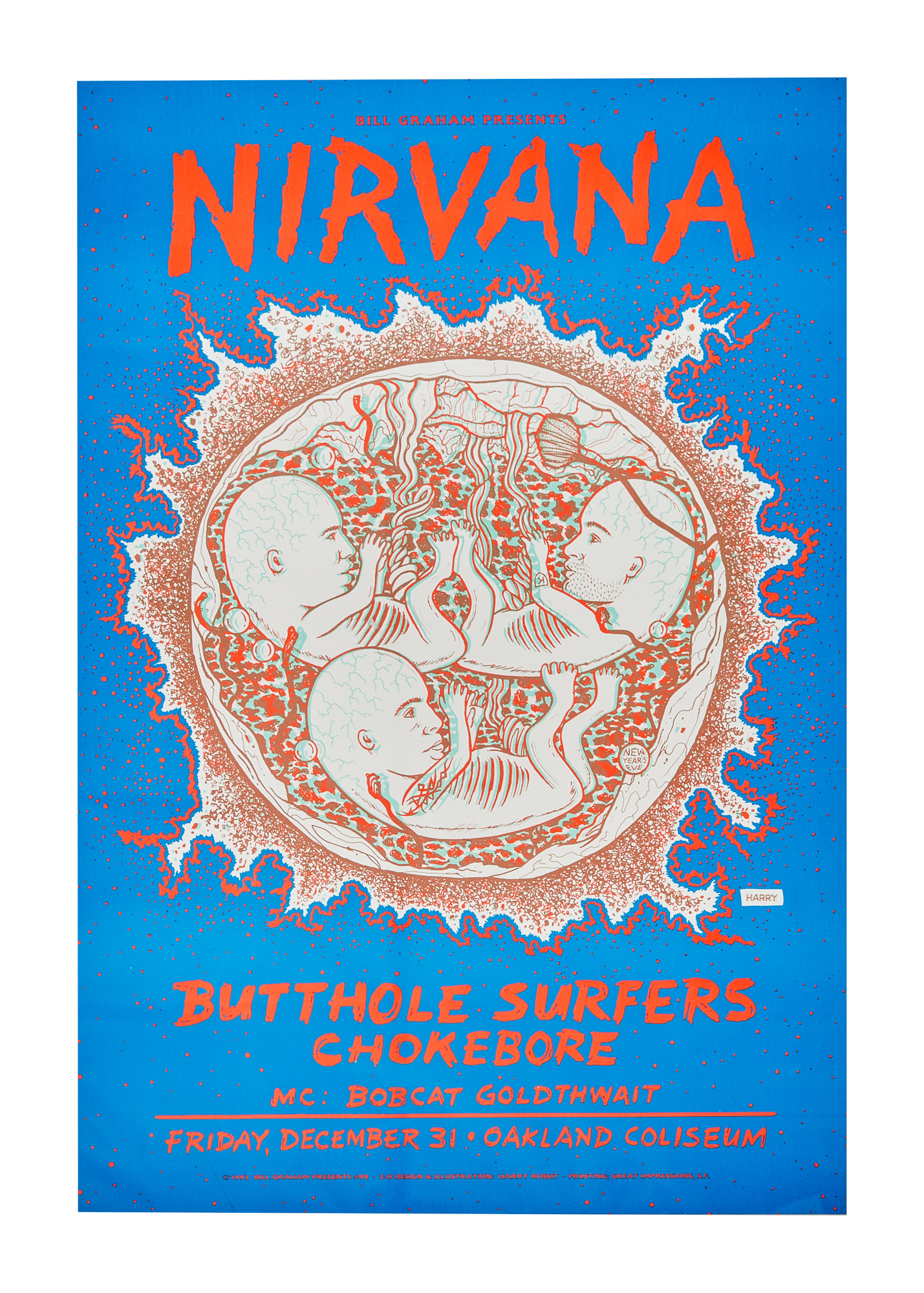 NIRVANA | 1993 OAKLAND COLISEUM CONCERT POSTER