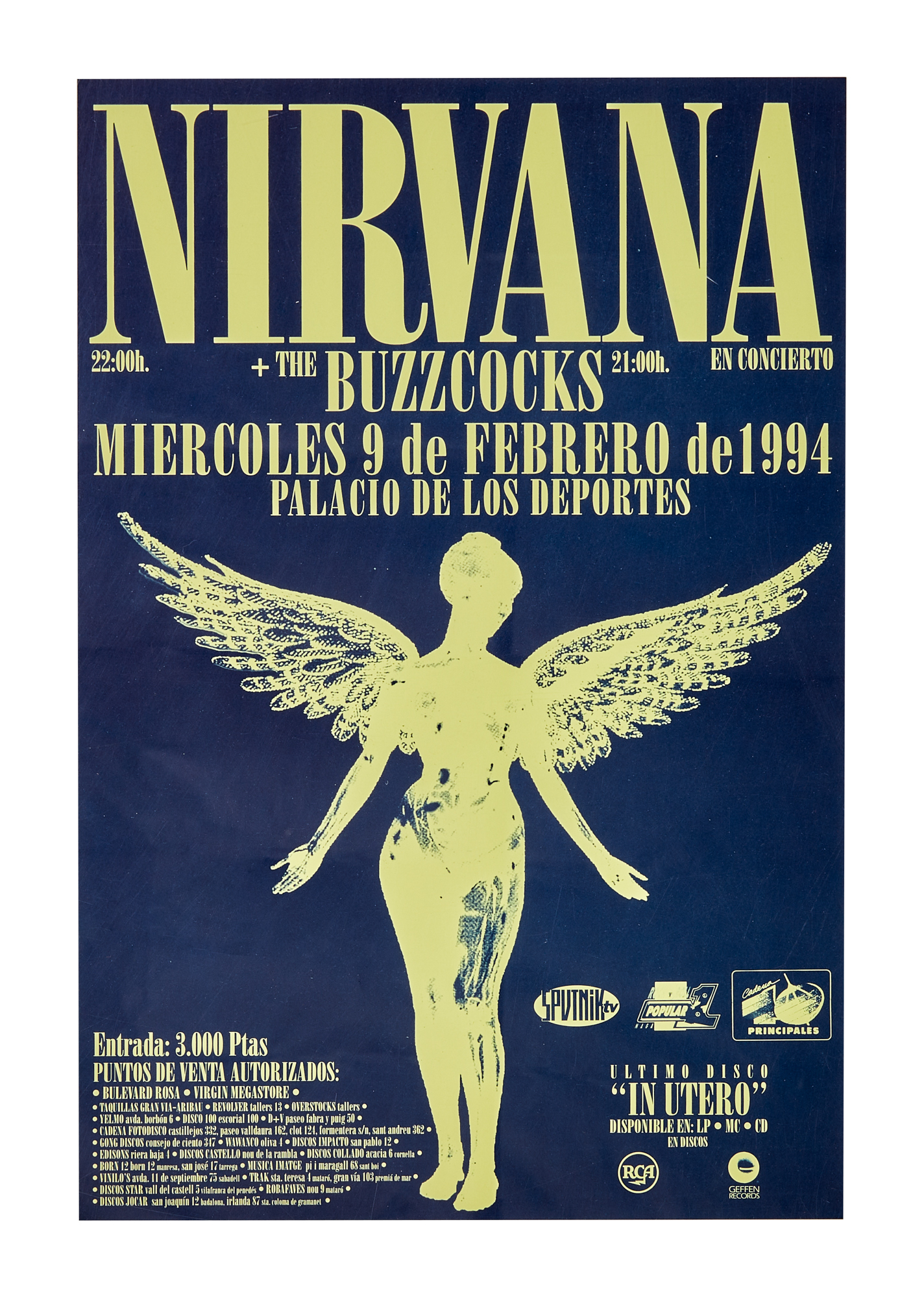 NIRVANA | 1994 BARCELONA CONCERT POSTER (A)