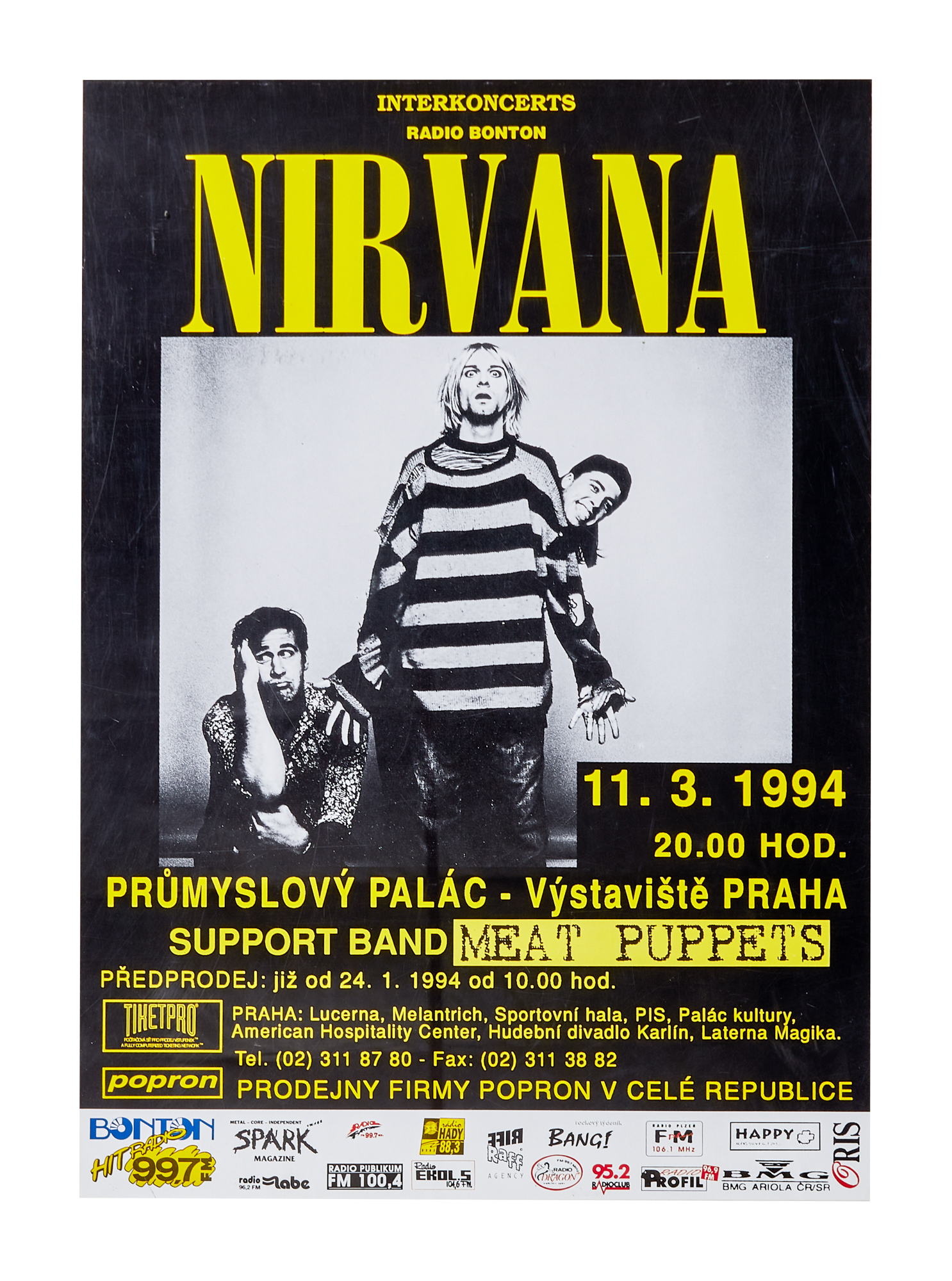 NIRVANA | 1994 CANCELLED CZECH REPUBLIC CONCERT POSTER