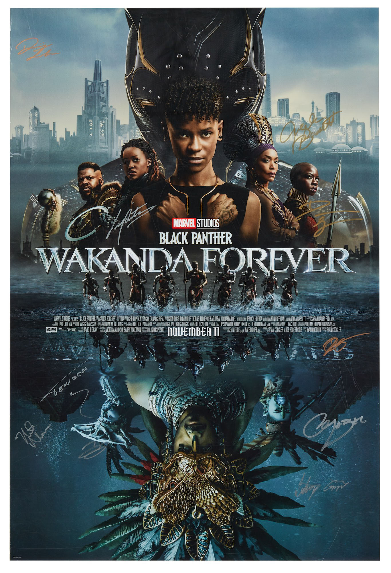 Black Panther - Wakanda Forever | Cast-Signed Film Poster