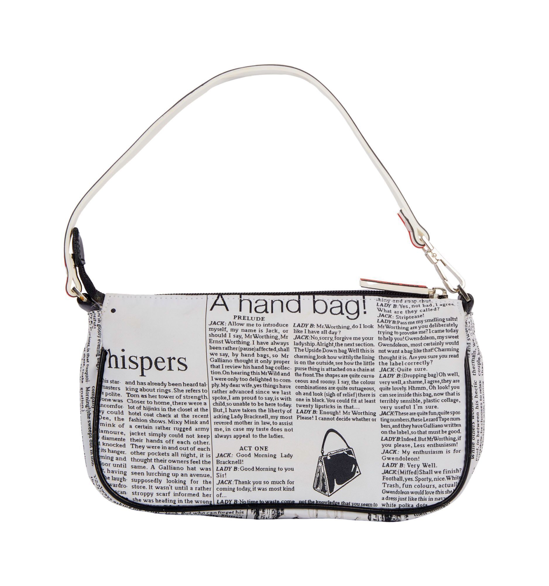 John Galliano | Y2K Galliano Gazette Shoulder Bag