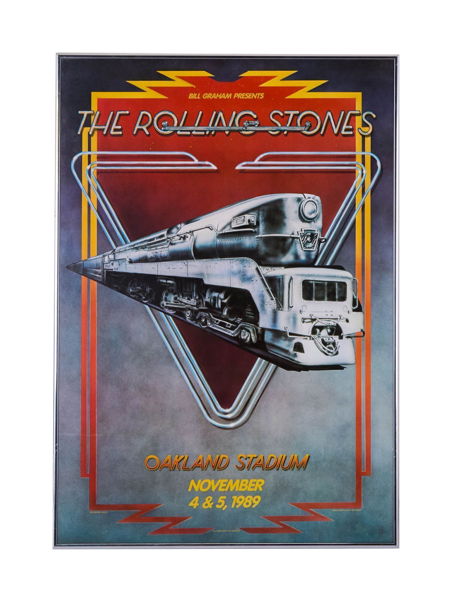 The Rolling Stones | Bill Wyman 1989 Oakland Concert Poster