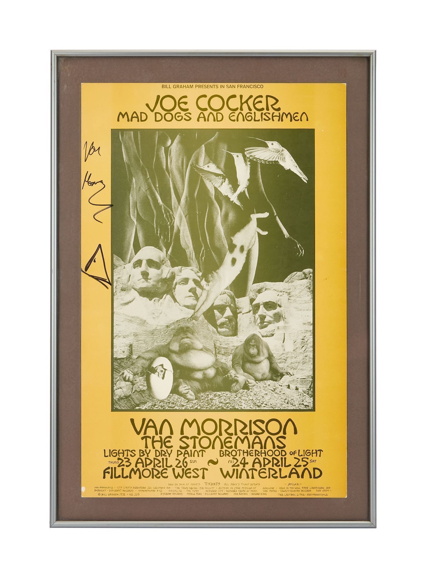 Van Morrison | Signed 1970 Fillmore West Poster BG 229