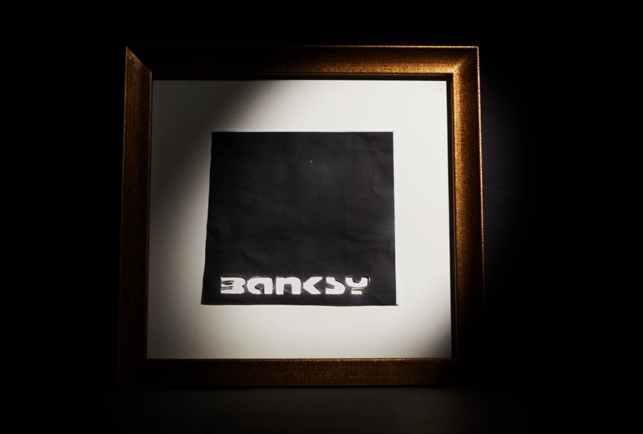 B&SA:バンクシー Banksy | Signature Original Hand-Cut Stencil