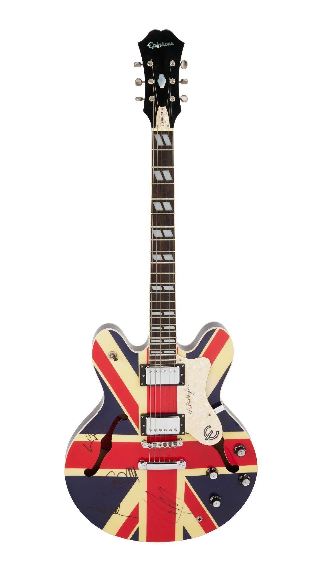Oasis | Signed Epiphone Noel Gallagher Supernova, Union Jack