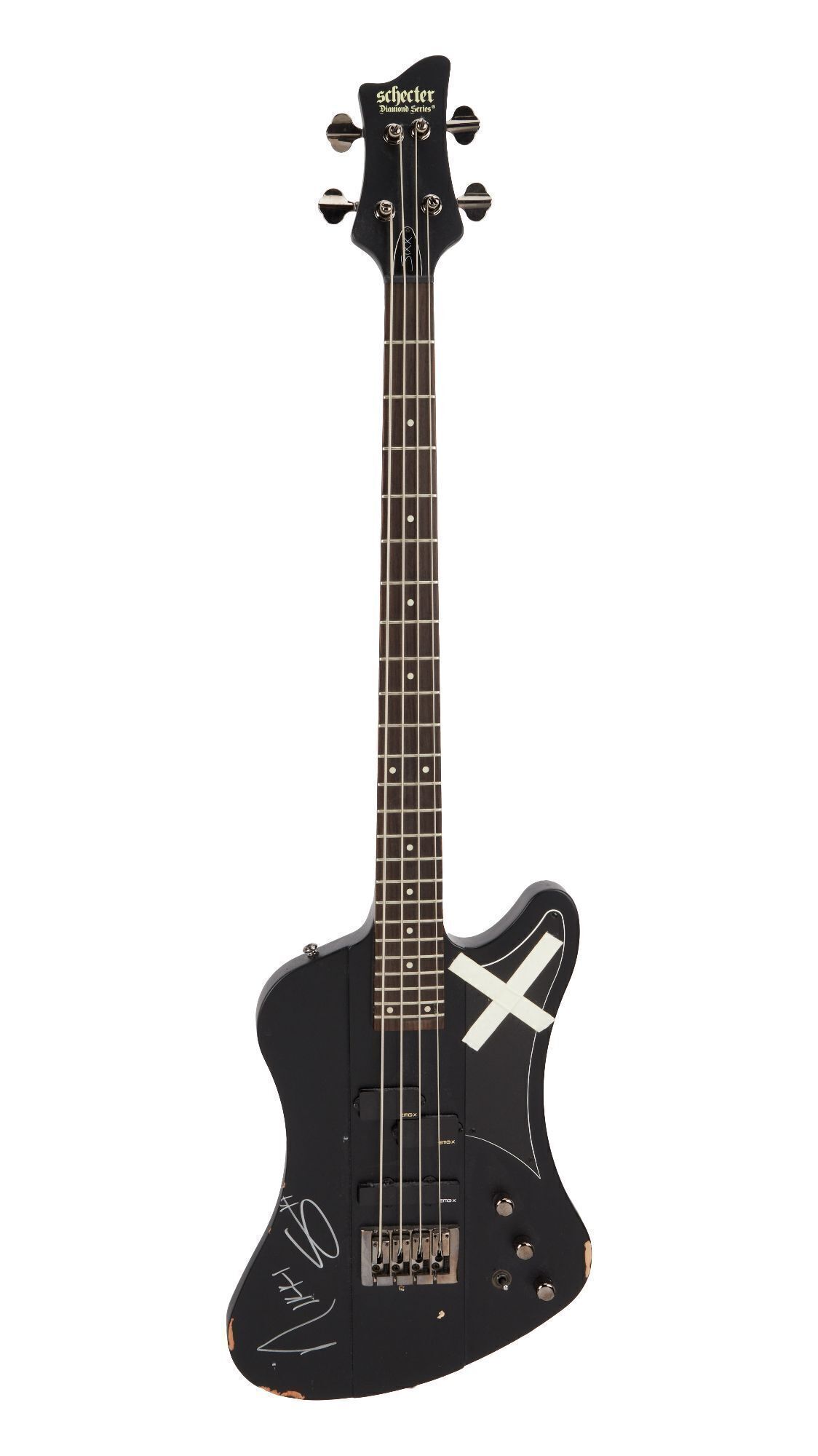 Motley Crue | Nikki Sixx Signed Stage Played Schecter Sixx Bass