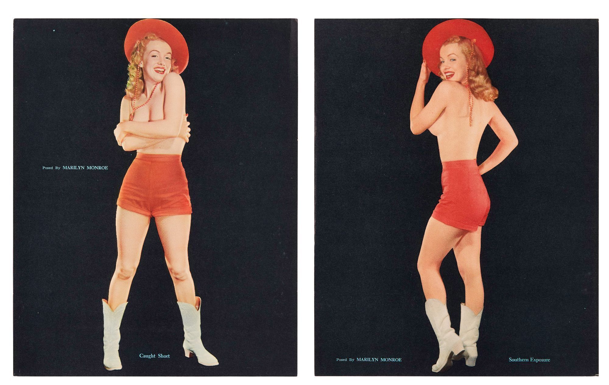 Marilyn Monroe | Circa 1948 Two Color Prints by Laszlo Willinger