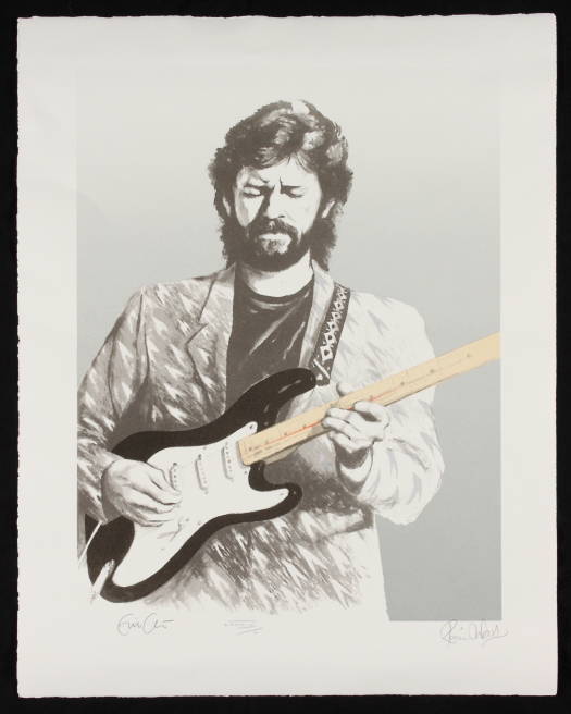 RON WOOD ERIC CLAPTON SIGNED PRINT