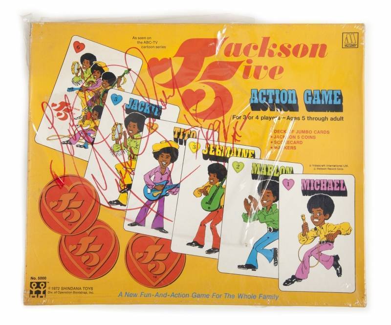 【Hajime Shimada】Jackson 5、肉体関係２枚セット MICHAEL JACKSON SIGNED JACKSON 5 ACTION GAME