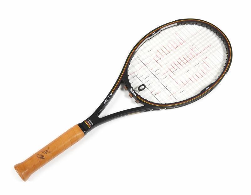 PETE SAMPRAS TOURNAMENT USED AND SIGNED TENNIS RACKET