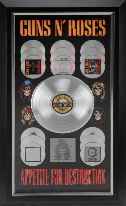 RIAA GUNS N' ROSES APPETITE FOR DESTRUCTION 