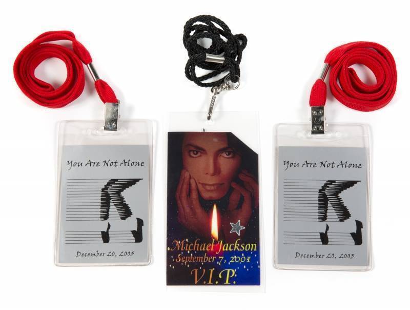 マイケルジャクソン　ジュリアンオークション　プレスパス MICHAEL JACKSON EVENT PASSES