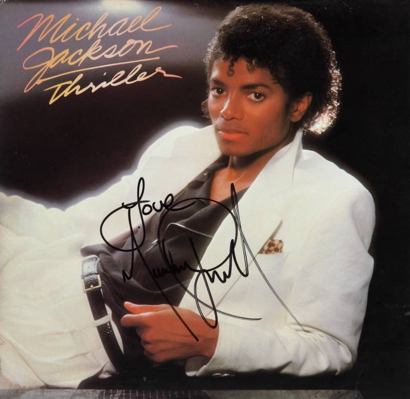 MICHAEL JACKSON SIGNED THRILLER ALBUM