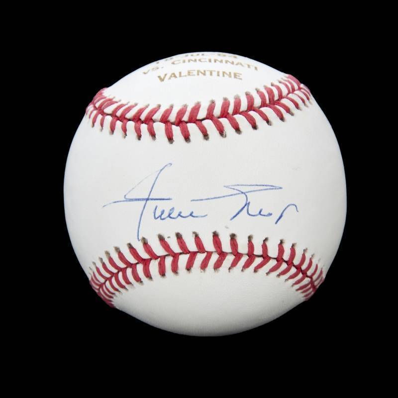 WILLIE MAYS COMMEMORATIVE HOME RUN #57 SIGNED BASEBALL