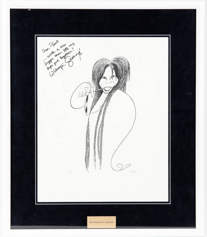WHOOPI GOLDBERG INSCRIBED AL HIRSCHFELD PRINT