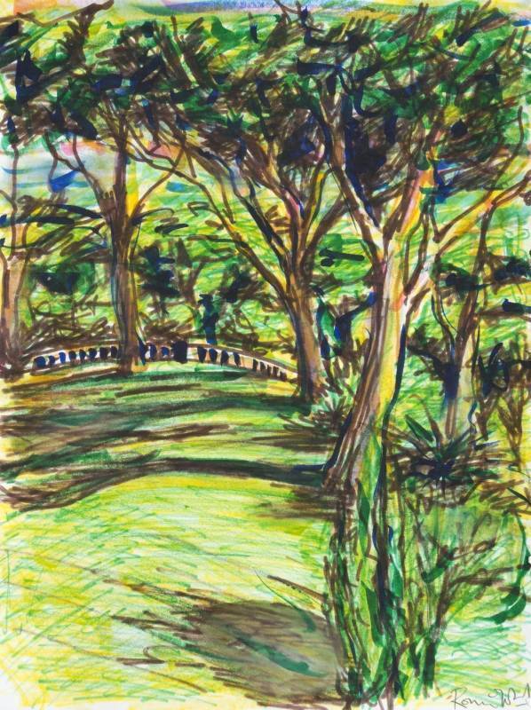 Ronnie Wood 1999年絵画作品カレンダー希少品 RONNIE WOOD LANDSCAPE PAINTING