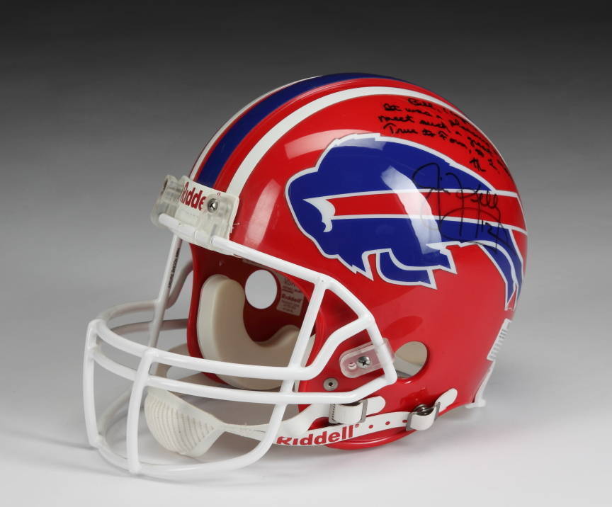 authentic bill kelly university of tennessee football helmet JIM KELLY SIGNED BUFFALO BILLS FOOTBALL HELMET