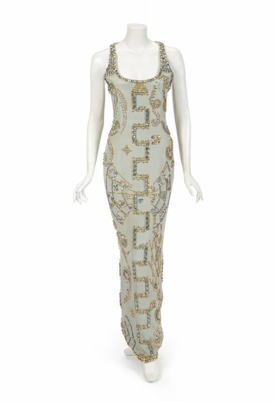 strapless open back dress The Little Book of Versace