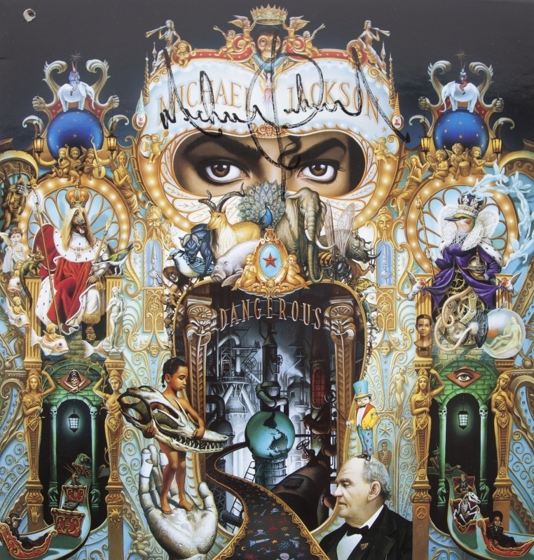 MICHAEL JACKSON SIGNED DANGEROUS ALBUM