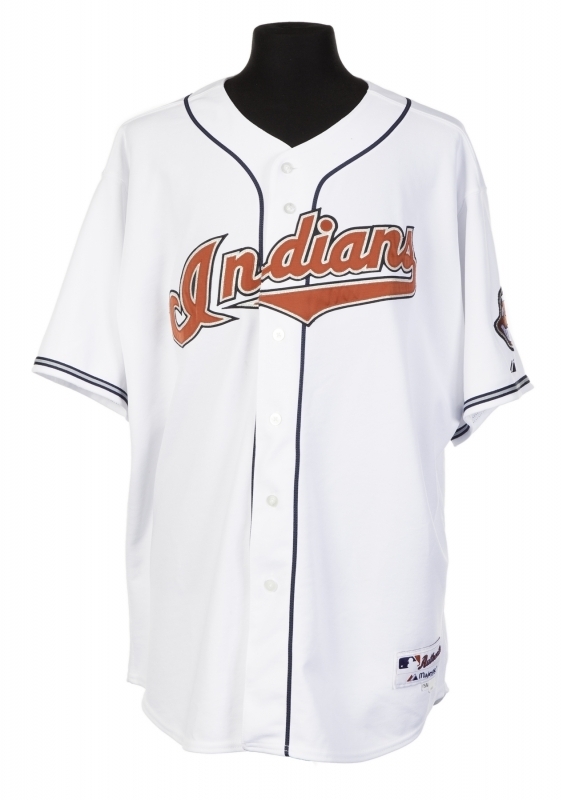 CC SABATHIA 2005 CLEVELAND INDIANS GAME WORN HOME JERSEY
