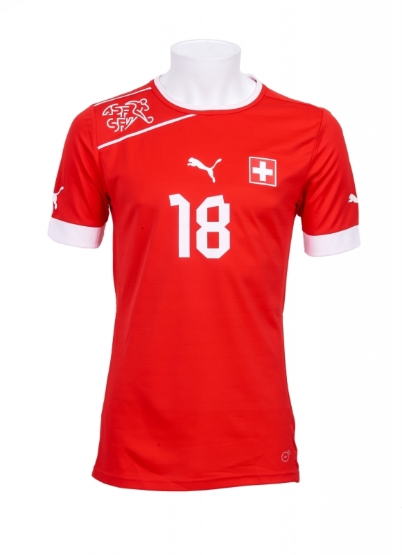 ADMIR MEHMEDI 2012 SWITZERLAND NATIONAL TEAM MATCH WORN JERSEY